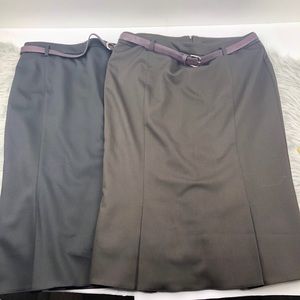 Guzella two pencil with belt skirts size 8